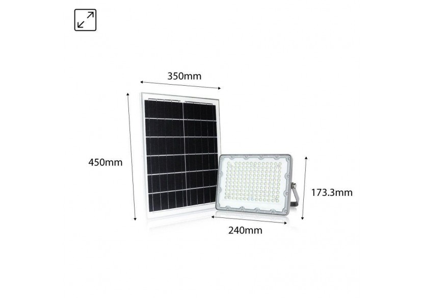 Projecteur LED 100W avec panneau solaire - SL21-100-BF - Barcelona LED Projecteur LED 100W avec panneau solaire - SL21-100-BF - Barcelona LED