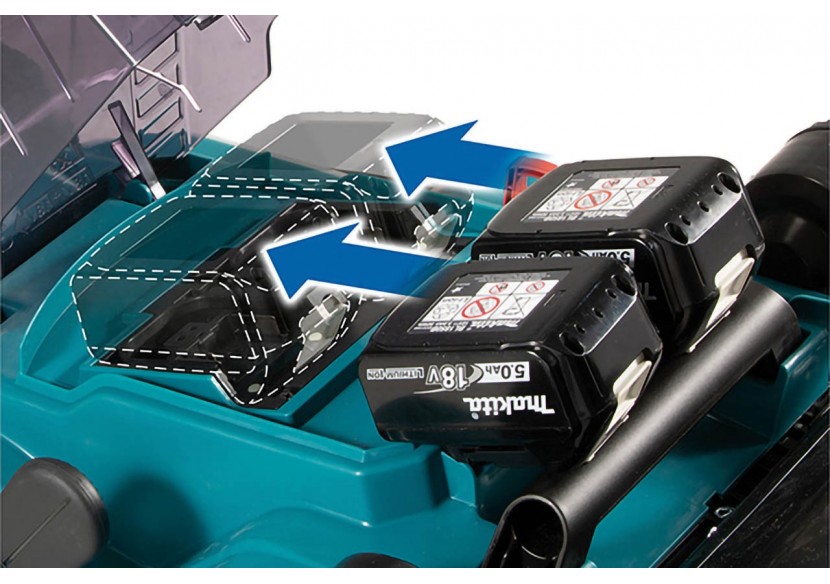 Tondeuse 36 V : 2 x 18 V Li-Ion poussée - Makita : Confort'Mat