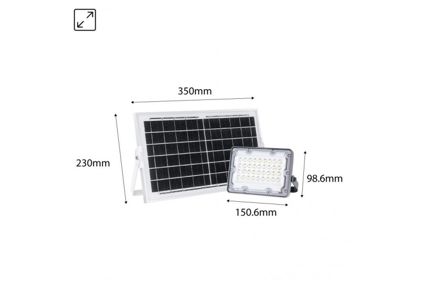 Projecteur LED 20W avec panneau solaire - SL21-20-BF - Barcelona LED Projecteur LED 20W avec panneau solaire - SL21-20-BF - Barcelona LED