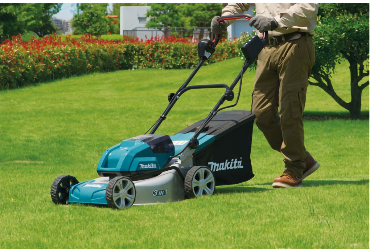 Tondeuse 36 V : 2 x 18 V Li-Ion poussée (Produit seul) - Makita : Confort'Mat