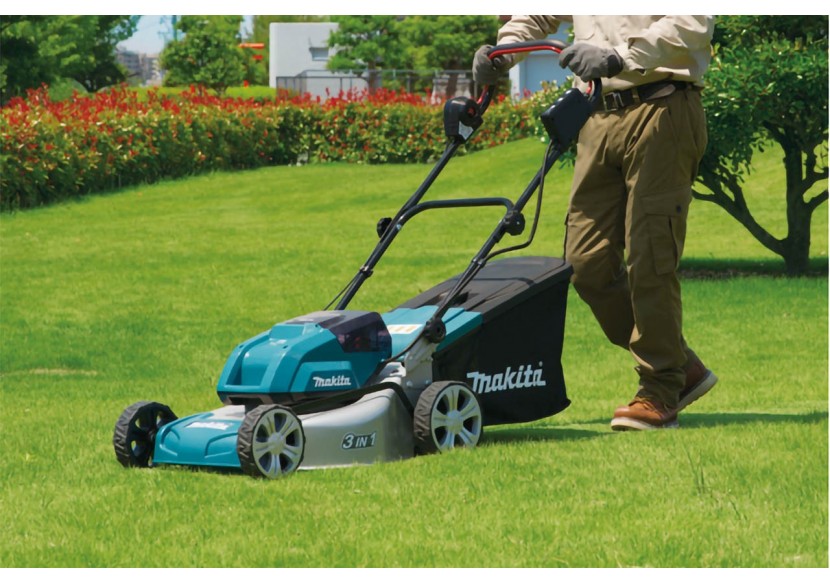 Tondeuse 36 V : 2 x 18 V Li-Ion poussée (Produit seul) - Makita : Confort'Mat