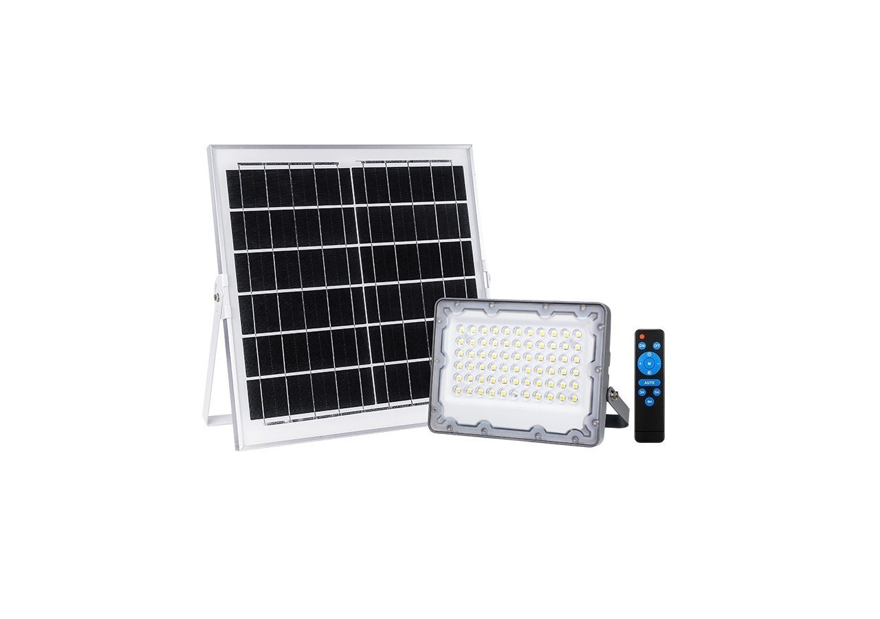 Projecteur LED 60W avec panneau solaire - SL21-60-BF - Barcelona LED