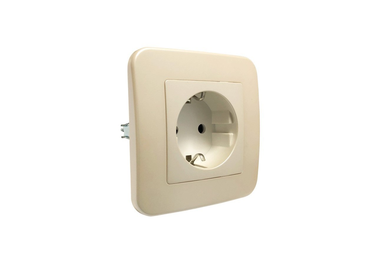 Prise Schuko 2 pôles + terre 16A - B6055-M - Barcelona LED
