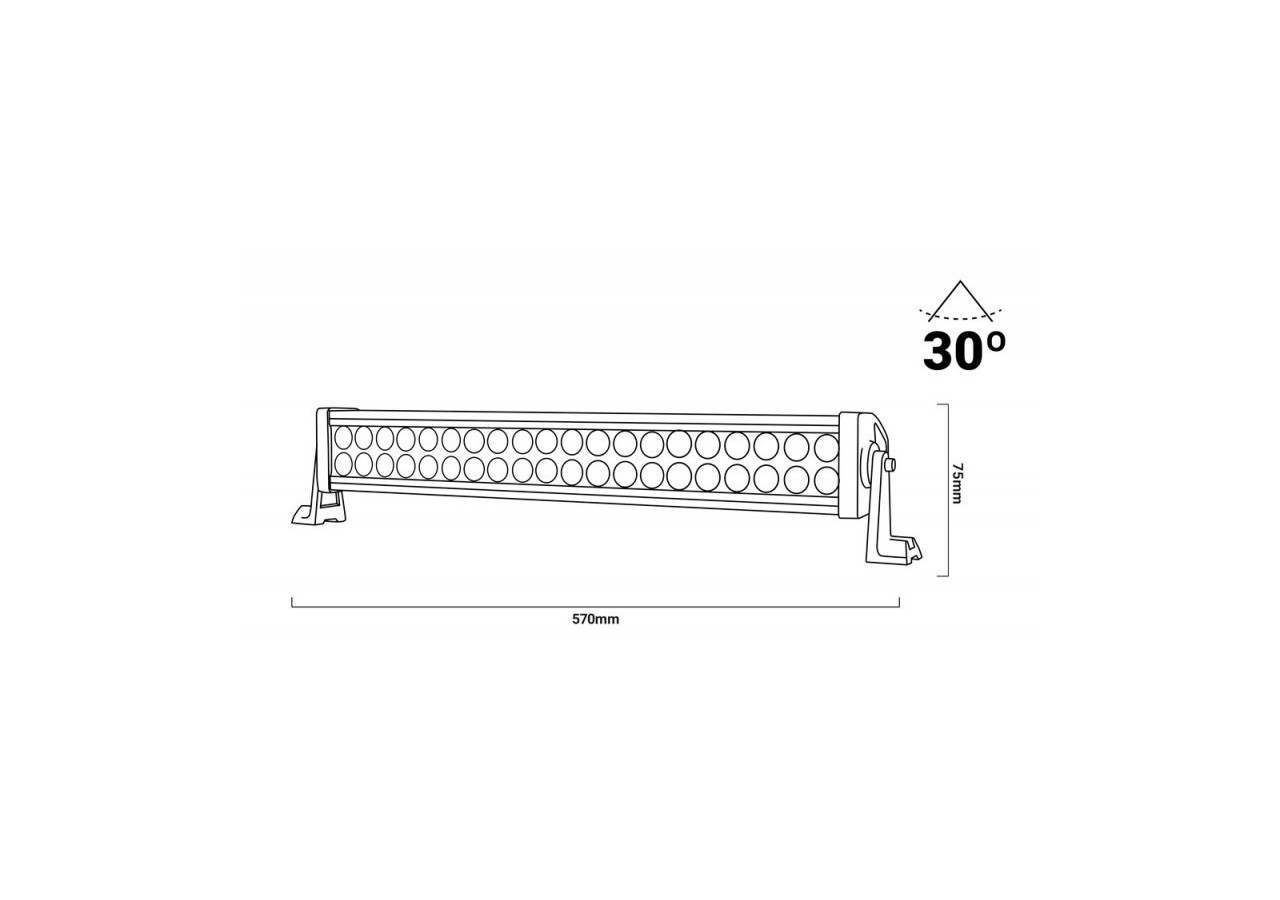 Rampe LED de travail pour 4x4 120W 30 degrés 570mm - BV120 - Barcelona LED