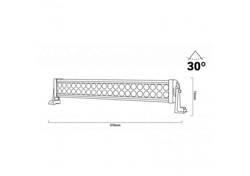 Rampe LED de travail pour 4x4 120W 30 degrés 570mm - BV120 - Barcelona LED Rampe LED de travail pour 4x4 120W 30 degrés 570mm - BV120 - Barcelona LED