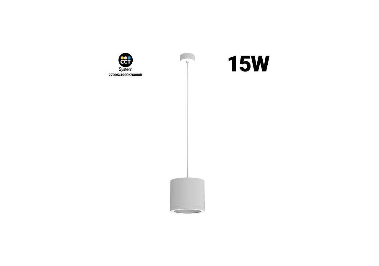 Suspension CCT "Golk" COB 15W IP54 - L6002-B-CCT - Barcelona LED