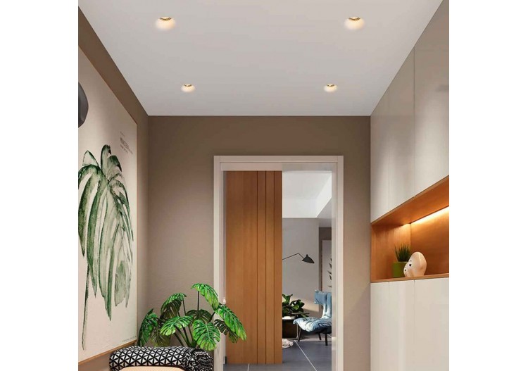 Support encastrable spot GU10 en plâtre diamètre 133mm - B251 - Barcelona LED 2