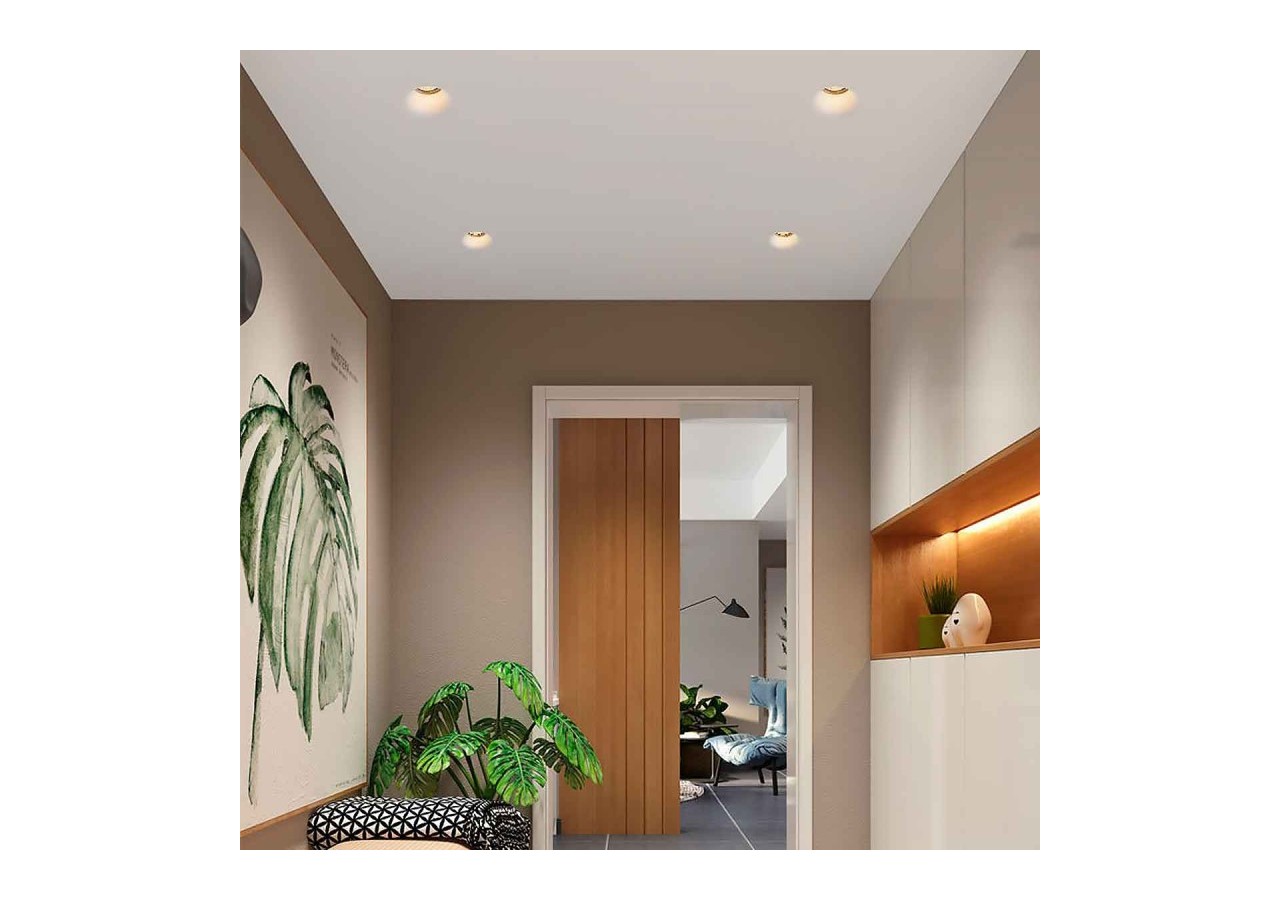 Support encastrable spot GU10 en plâtre diamètre 133mm - B251 - Barcelona LED