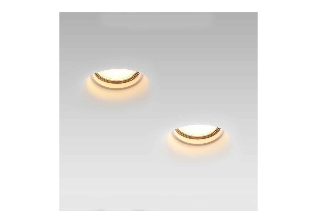 Support encastrable spot GU10 en plâtre diamètre 133mm - B251 - Barcelona LED