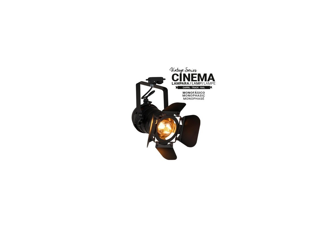 Projecteur sur rail monophasé orientable "Cinema" - E27 - LV233-MON - Barcelona LED