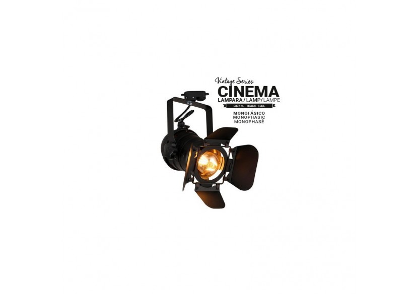 Projecteur sur rail monophasé orientable "Cinema" - E27 - LV233-MON - Barcelona LED Projecteur sur rail monophasé orientable "Cinema" - E27 - LV233-MON - Barcelona LED