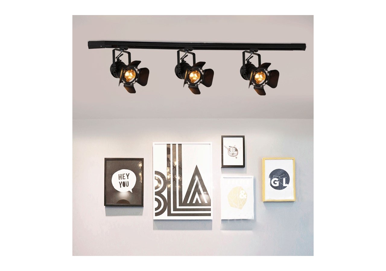Projecteur sur rail triphasé orientable "Cinema" - E27 - LV233-TRI - Barcelona LED