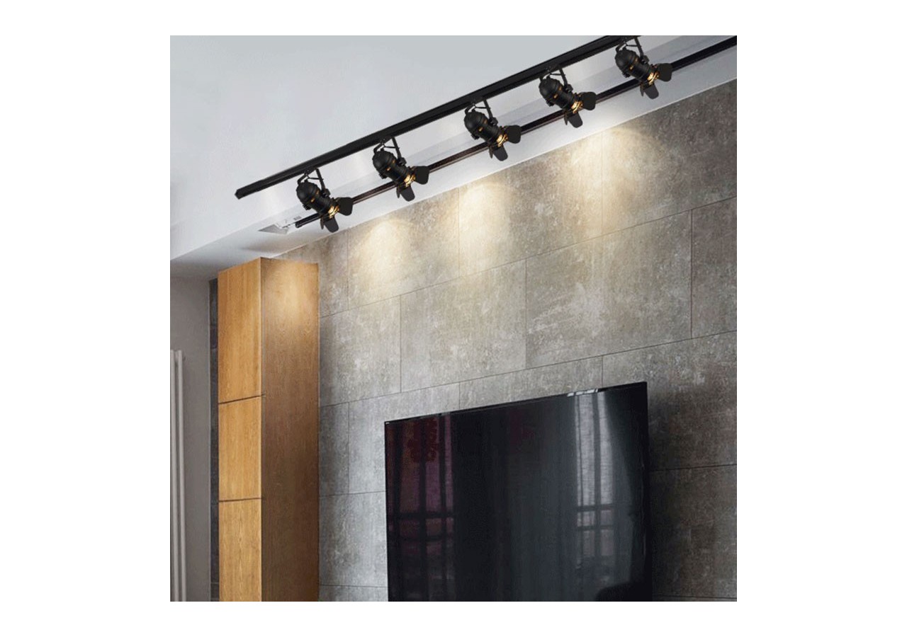 Projecteur sur rail triphasé orientable "Cinema" - E27 - LV233-TRI - Barcelona LED