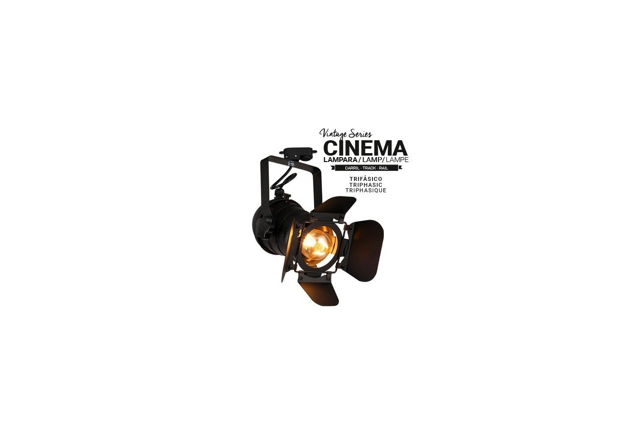 Projecteur sur rail triphasé orientable "Cinema" - E27 - LV233-TRI - Barcelona LED