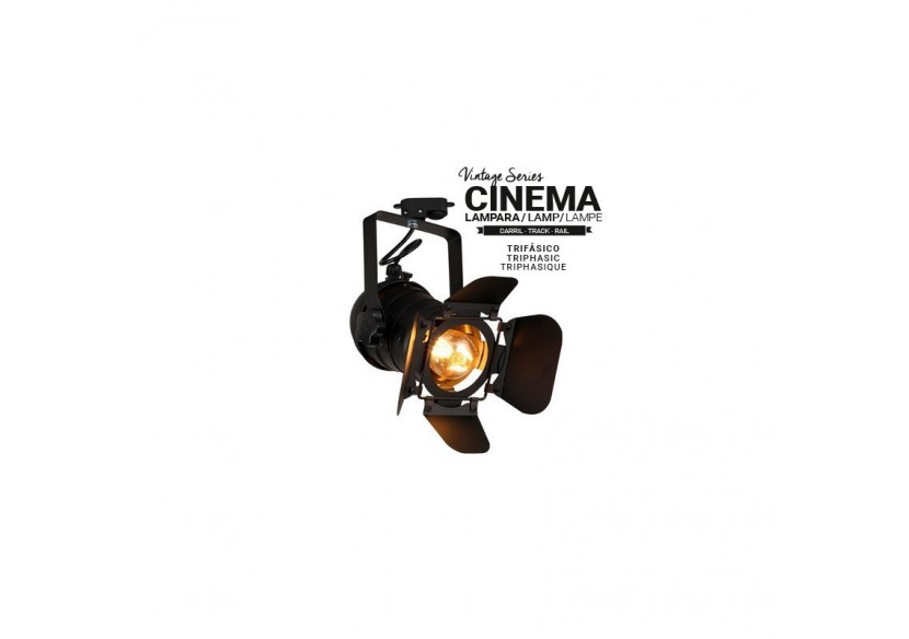 Projecteur sur rail triphasé orientable "Cinema" - E27 - LV233-TRI - Barcelona LED Projecteur sur rail triphasé orientable "Cinema" - E27 - LV233-TRI - Barcelona LED