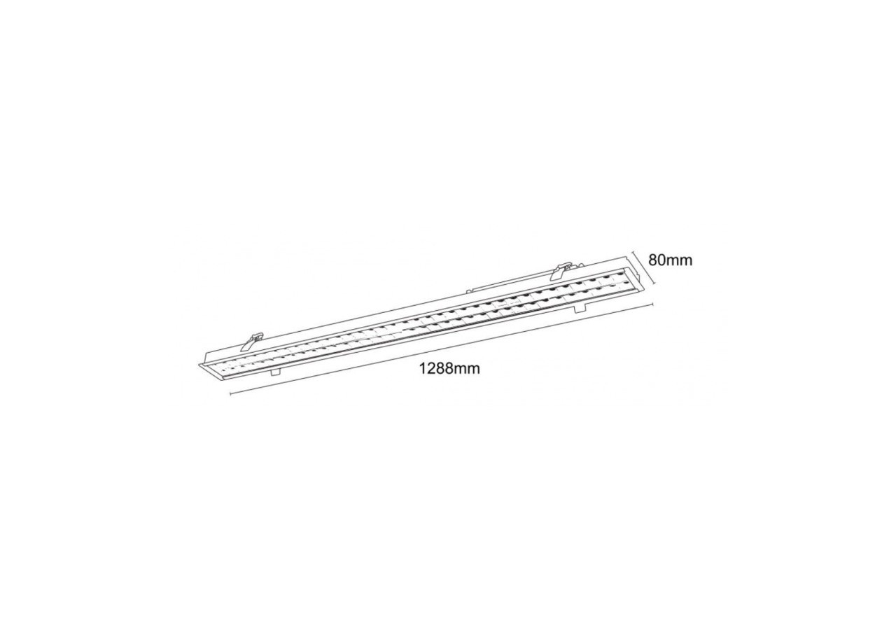 Linéaire LED encastrable CCT 40W UGR19 Puces Osram CHIP - B9091-B-CCT - Barcelona LED