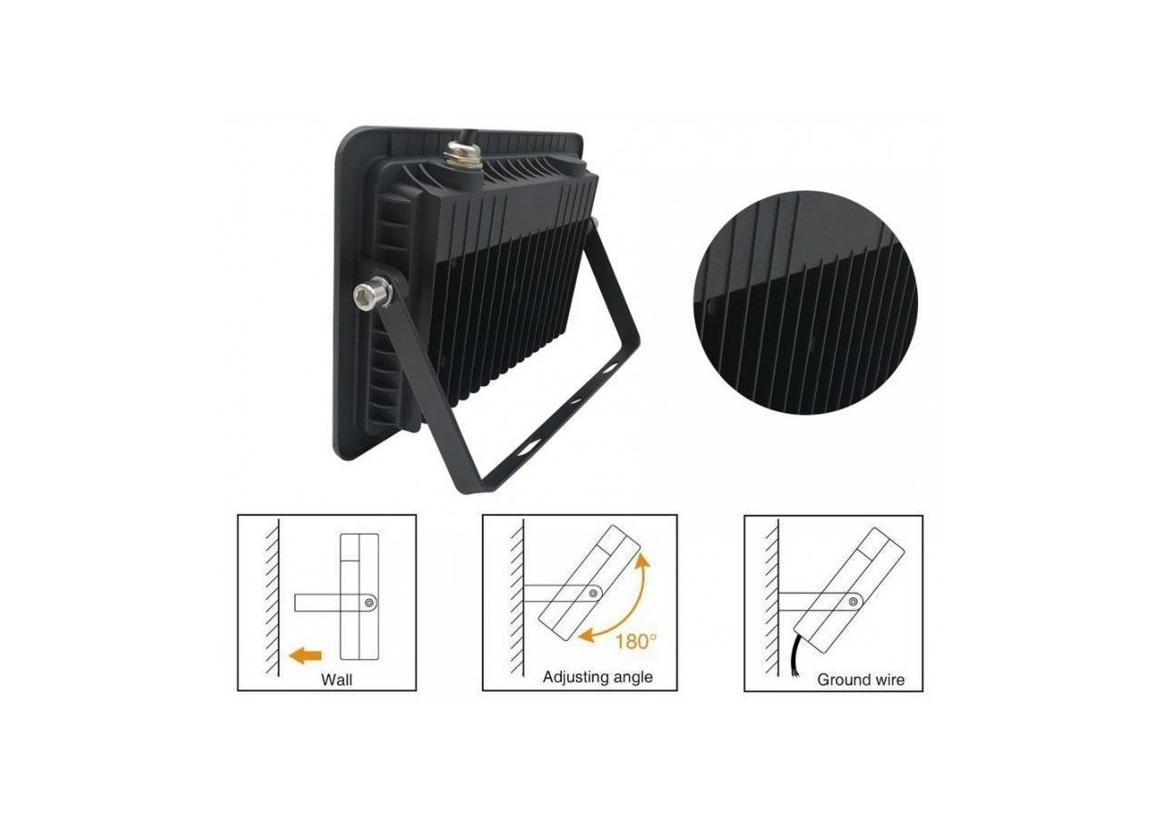 Pack de 5 Projecteur LED extérieur 10W IP65 ultra plat - K1881-5-BC - Barcelona LED