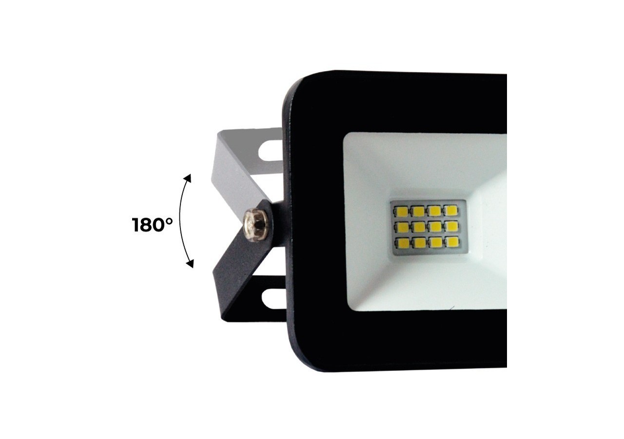 Pack de 5 Projecteur LED extérieur 10W IP65 ultra plat - K1881-5-BC - Barcelona LED
