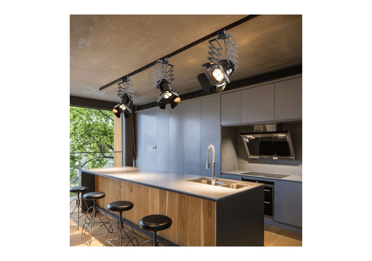 Projecteur sur rail monophasé orientable et extensible "Cinema" - E27 - LV231-MON - Barcelona LED