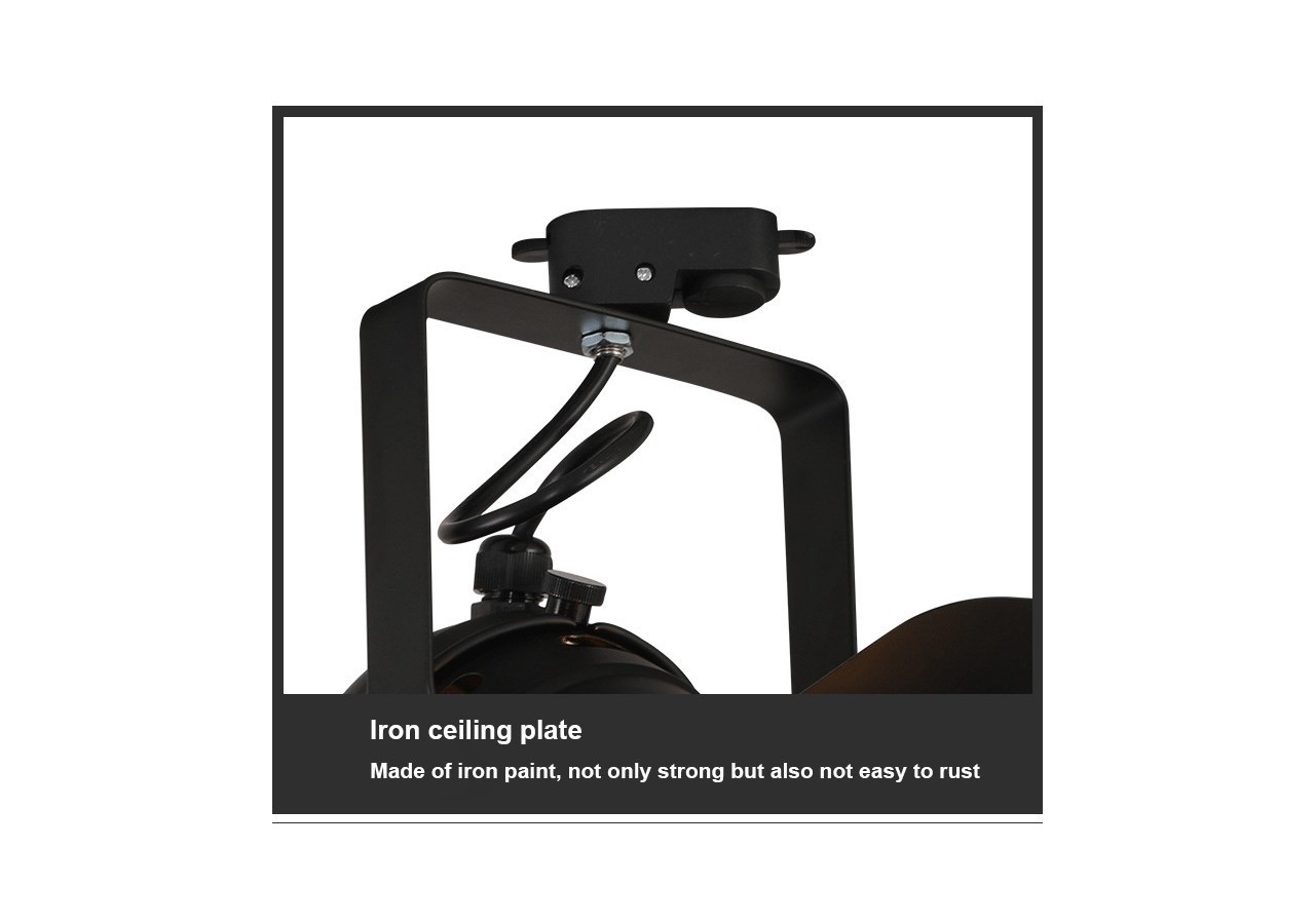 Projecteur sur rail monophasé orientable et extensible "Cinema" - E27 - LV231-MON - Barcelona LED