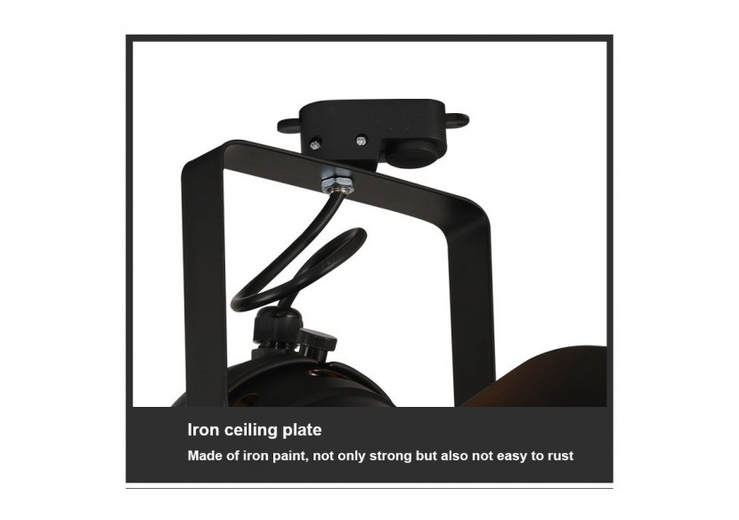 Projecteur sur rail monophasé orientable et extensible "Cinema" - E27 - LV231-MON - Barcelona LED Projecteur sur rail monophasé orientable et extensible "Cinema" - E27 - LV231-MON - Barcelona LED
