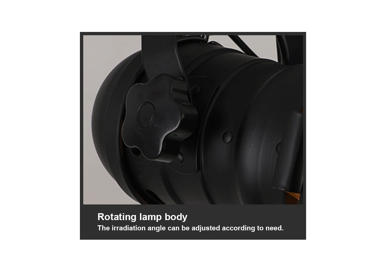 Projecteur sur rail monophasé orientable et extensible "Cinema" - E27 - LV231-MON - Barcelona LED