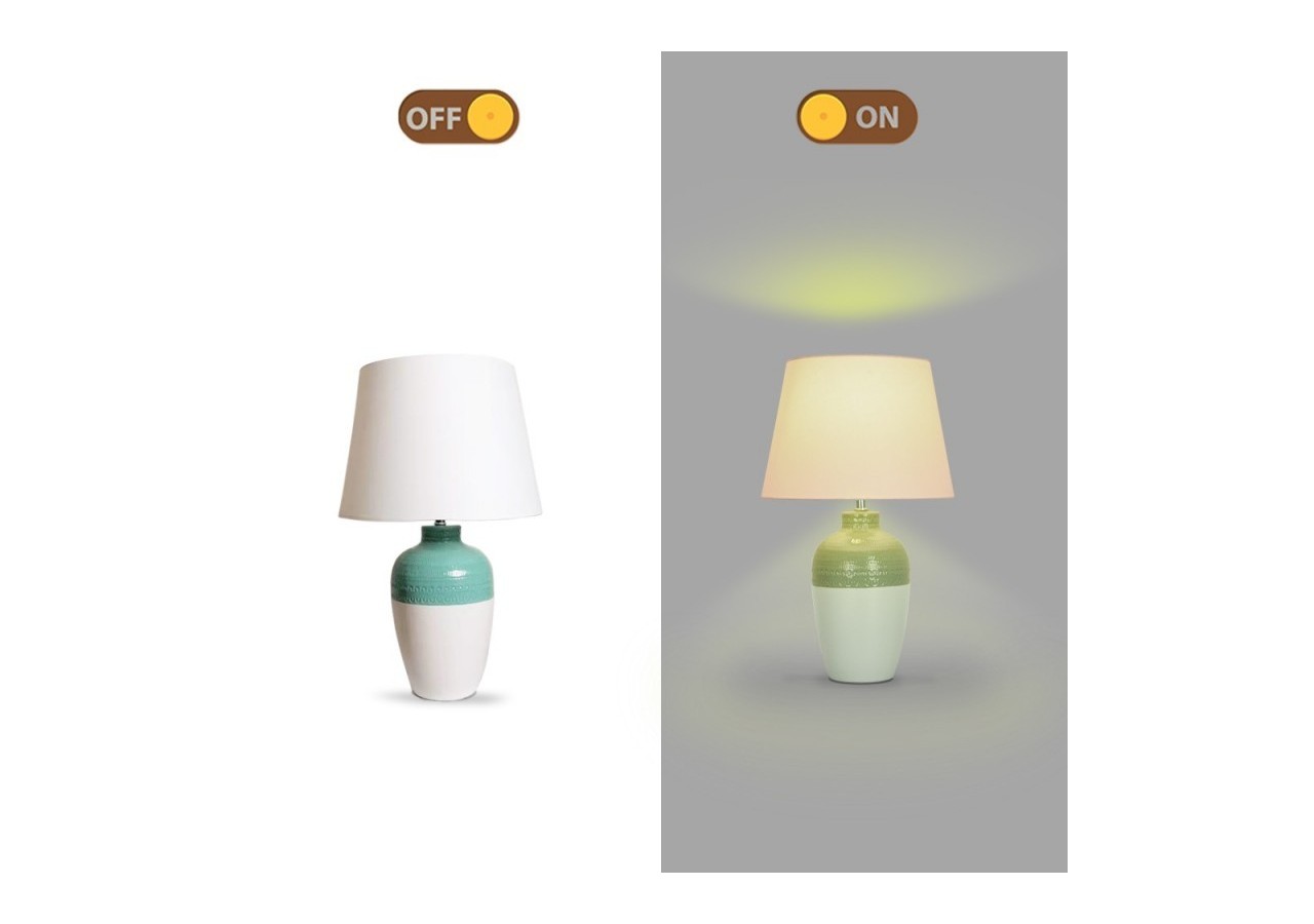 Lampe de table en céramique "Hivea" E27 - LC2001 - Barcelona LED