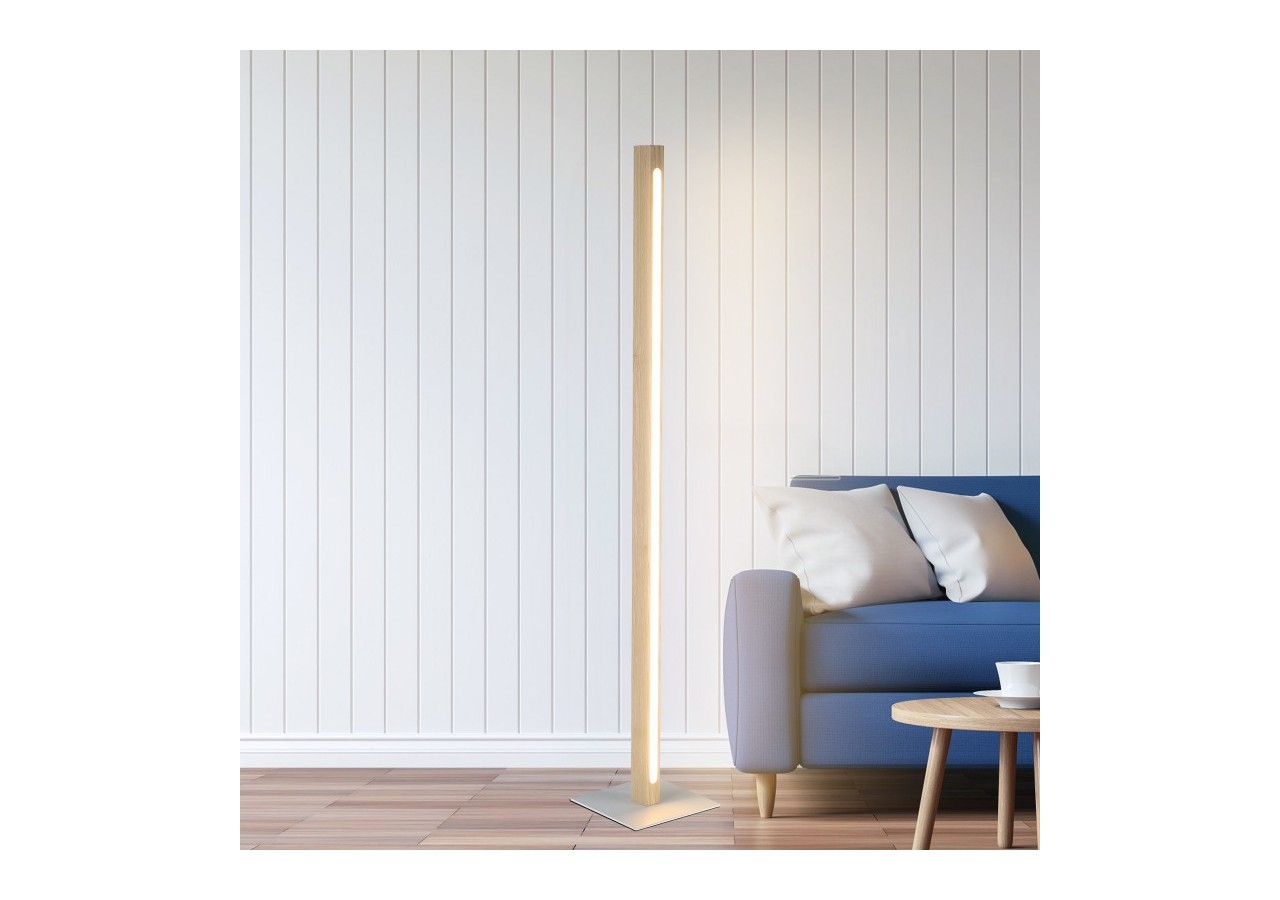 Lampadaire en bois "Floak" 24W dimmable - LM110-D - Barcelona LED