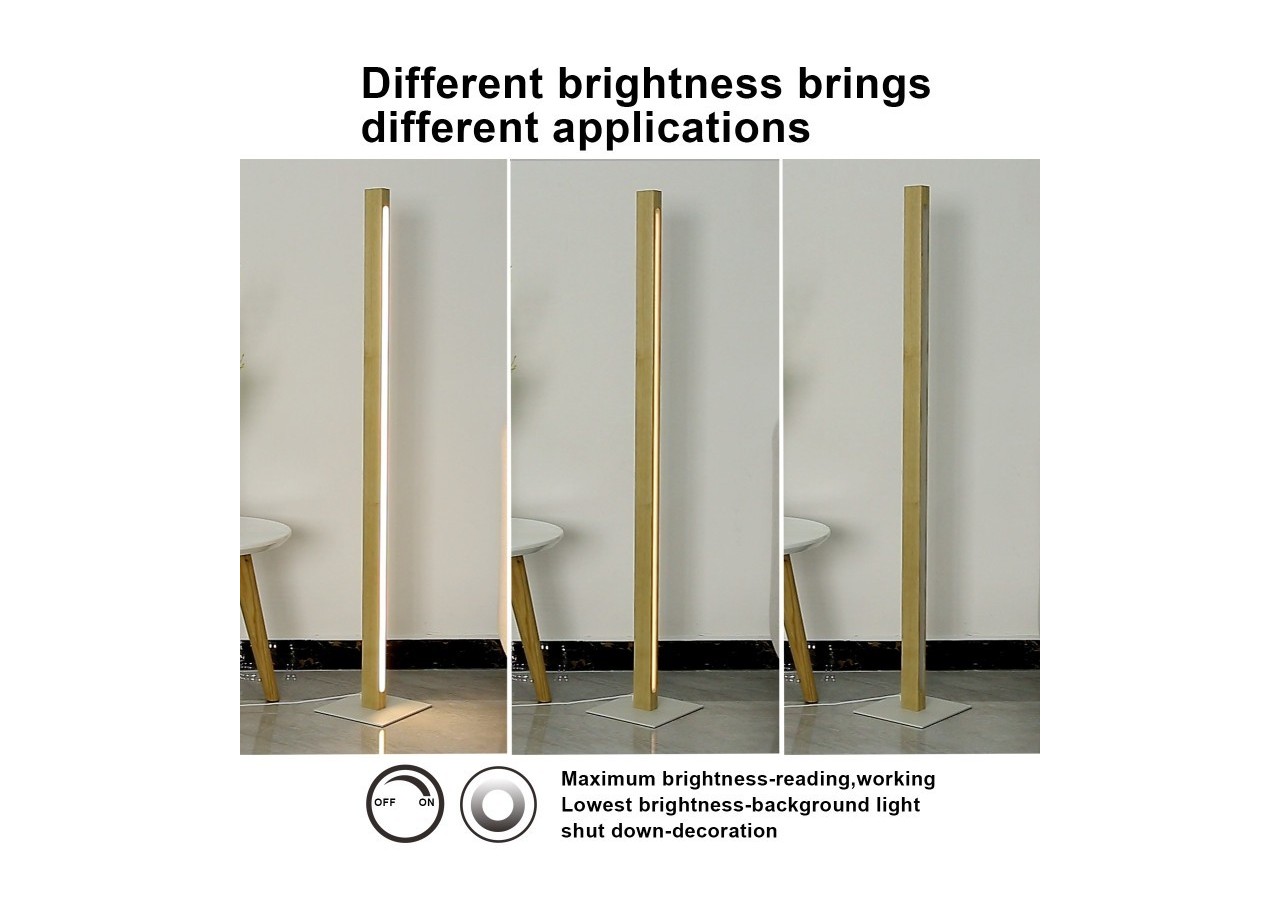 Lampadaire en bois "Floak" 24W dimmable - LM110-D - Barcelona LED
