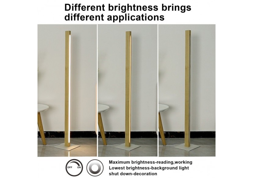 Lampadaire en bois "Floak" 24W dimmable - LM110-D - Barcelona LED Lampadaire en bois "Floak" 24W dimmable - LM110-D - Barcelona LED
