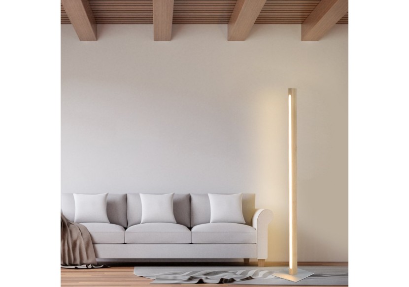 Lampadaire en bois "Floak" 24W dimmable - LM110-D - Barcelona LED Lampadaire en bois "Floak" 24W dimmable - LM110-D - Barcelona LED