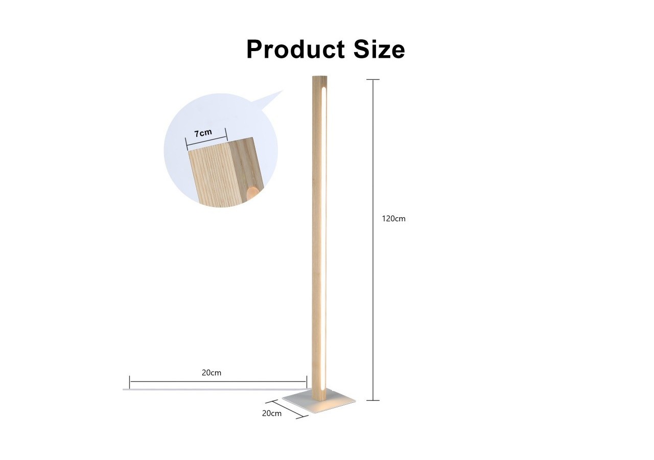 Lampadaire en bois "Floak" 24W dimmable - LM110-D - Barcelona LED