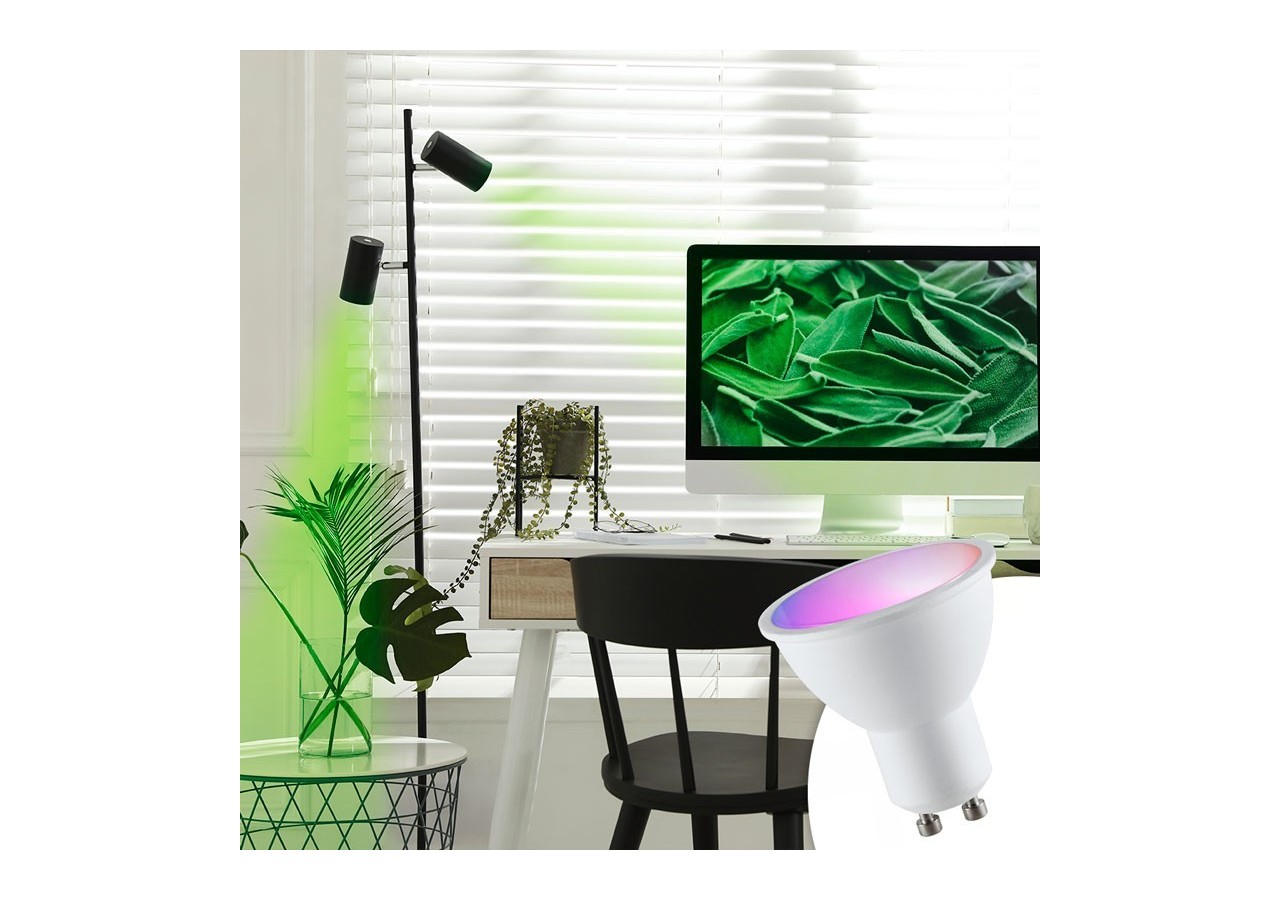 Ampoule LED GU10 RGBW 5W avec télécommande - BC1-GU10-RGBW - Barcelona LED