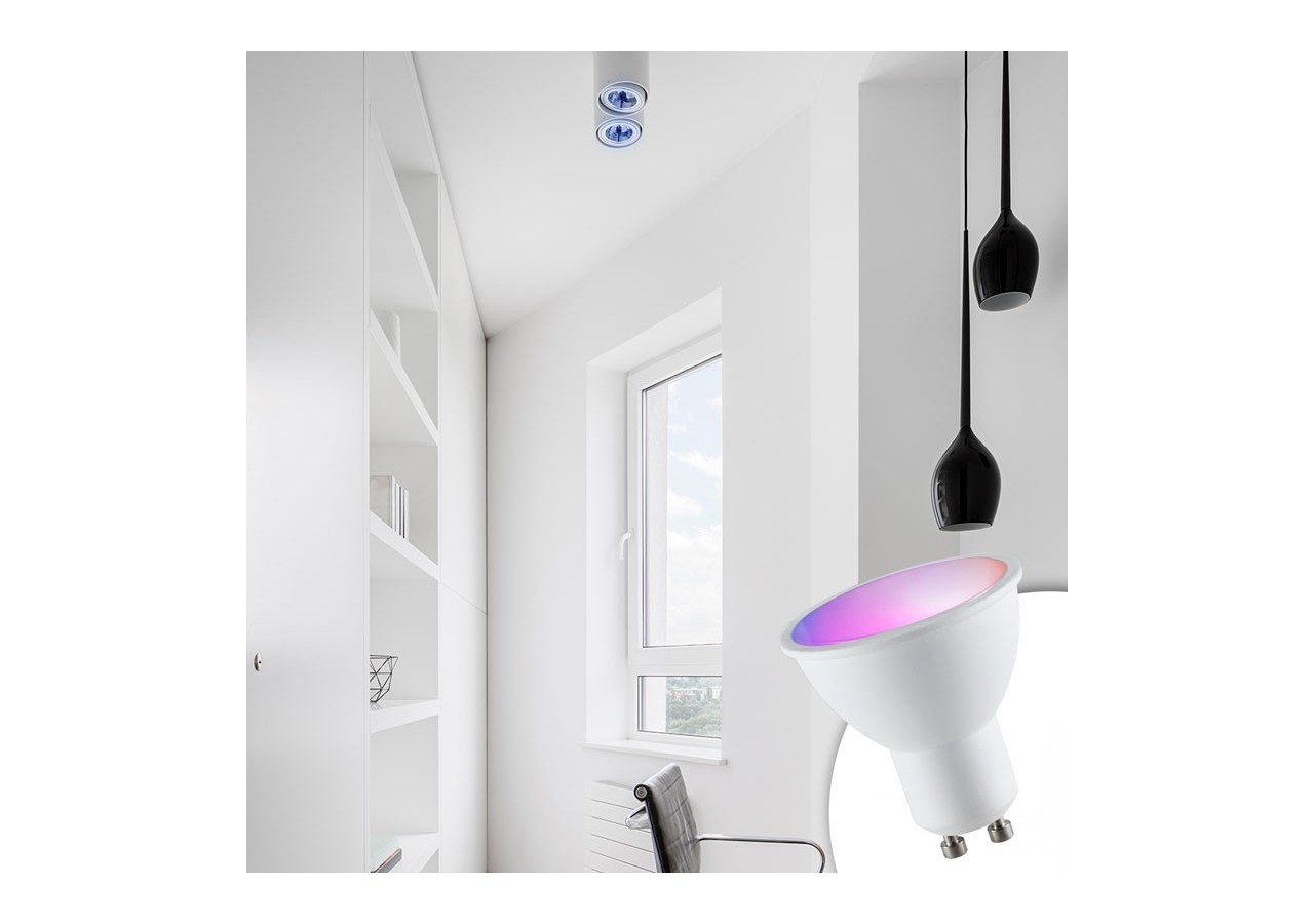 Ampoule LED GU10 RGBW 5W avec télécommande - BC1-GU10-RGBW - Barcelona LED