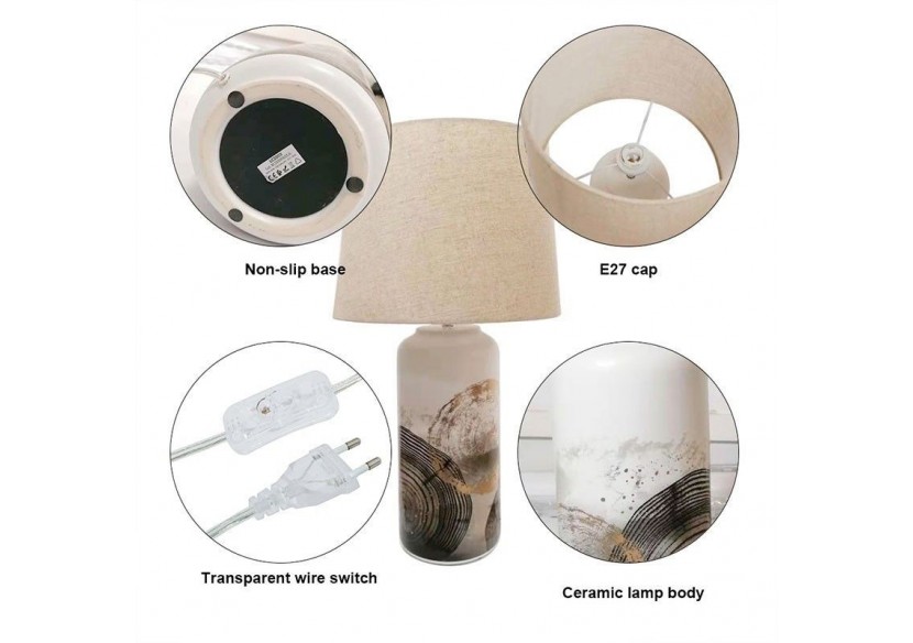 Lampe céramique "Rosane" E27 - LC2003 - Barcelona LED