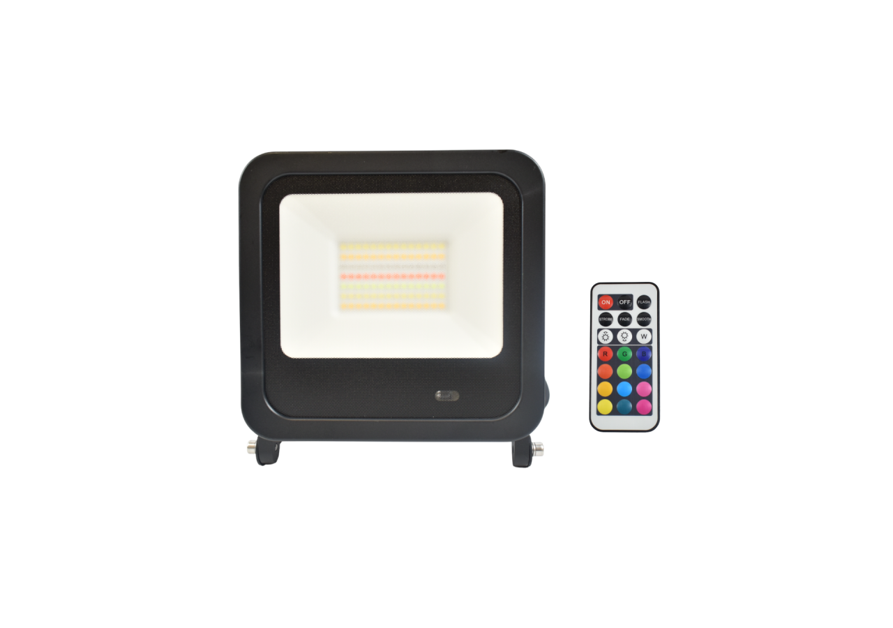 Projecteur LED extérieur RGBW avec télécommande - IP65 - 120 degrés - 50W - B1458-N - Barcelona LED