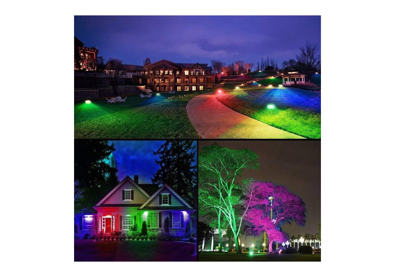 Projecteur LED extérieur RGBW avec télécommande - IP65 - 120 degrés - 50W - B1458-N - Barcelona LED