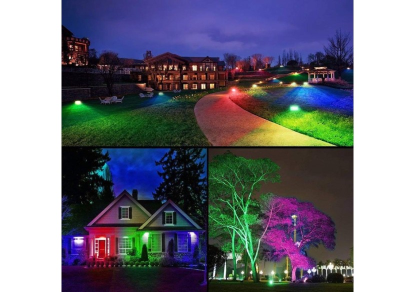 Projecteur LED extérieur RGBW avec télécommande - IP65 - 120 degrés - 50W - B1458-N - Barcelona LED