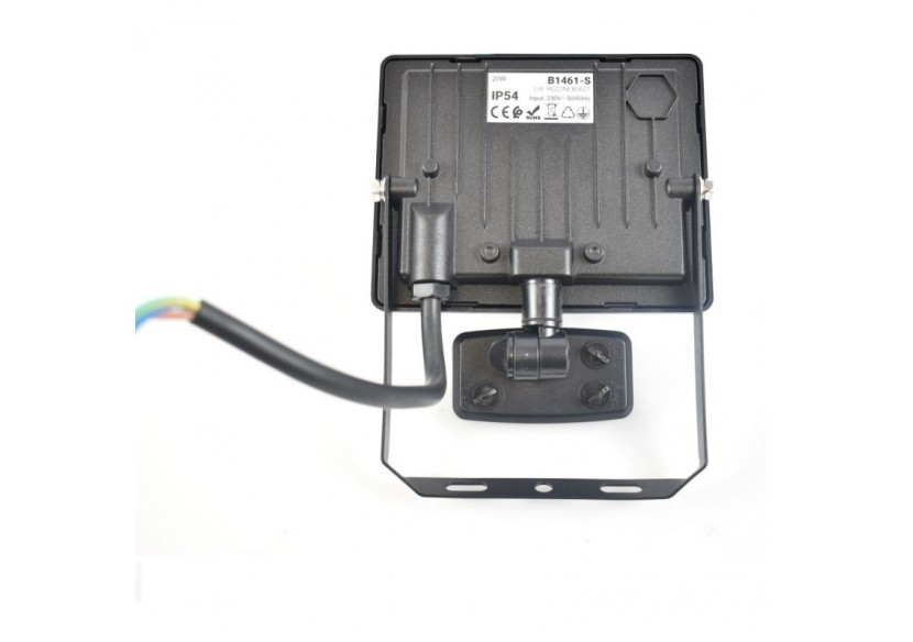 Projecteur LED extérieur avec capteur PIR - IP54 - 120 degrés - 4000K- 20W - B1461-S - Barcelona LED