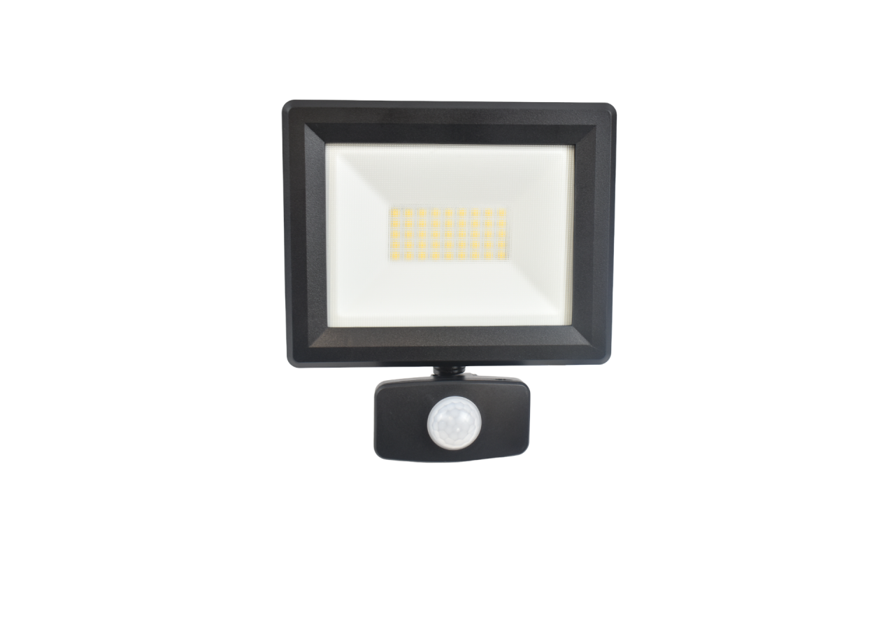 Projecteur LED extérieur avec capteur PIR - IP54 - 120 degrés - 4000K- 30W - B1462-S - Barcelona LED