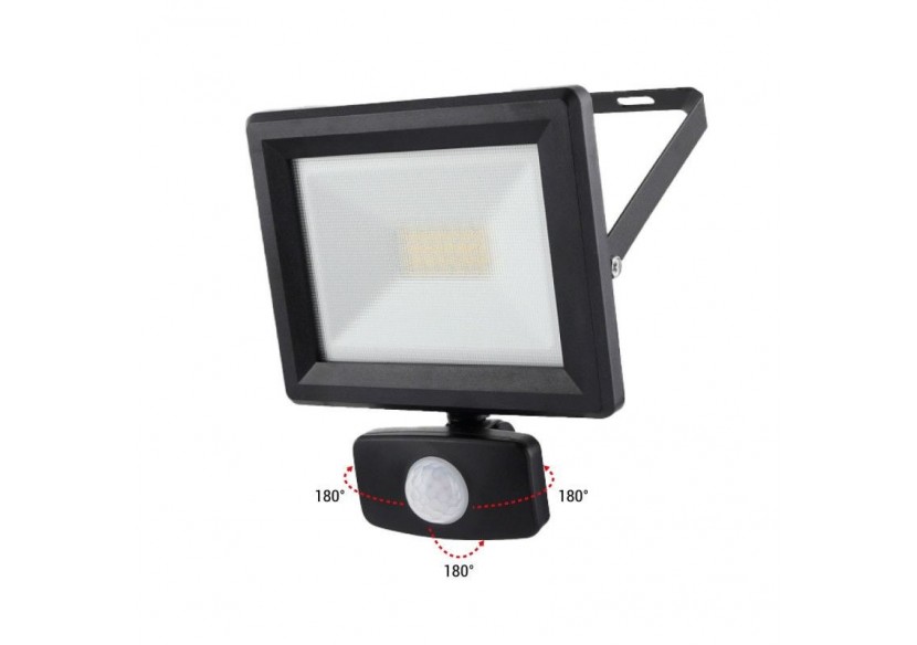 Projecteur LED extérieur avec capteur PIR - IP54 - 120 degrés - 4000K- 30W - B1462-S - Barcelona LED