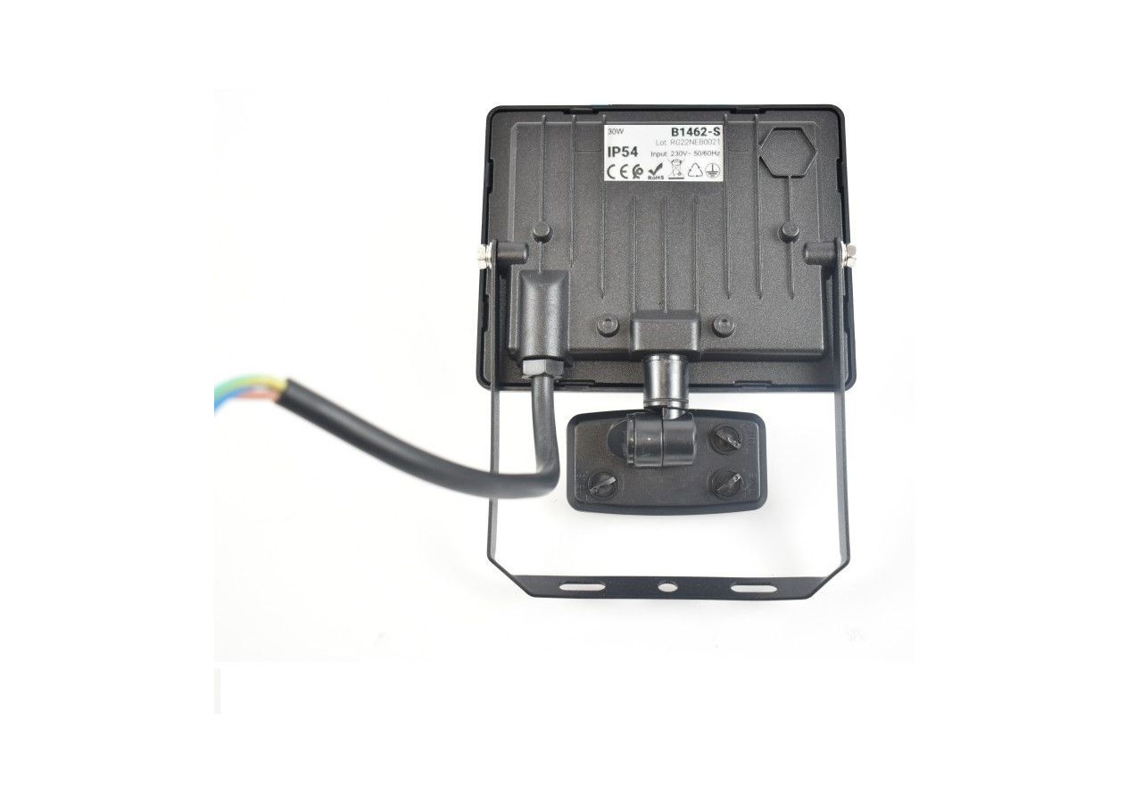 Projecteur LED extérieur avec capteur PIR - IP54 - 120 degrés - 4000K- 30W - B1462-S - Barcelona LED