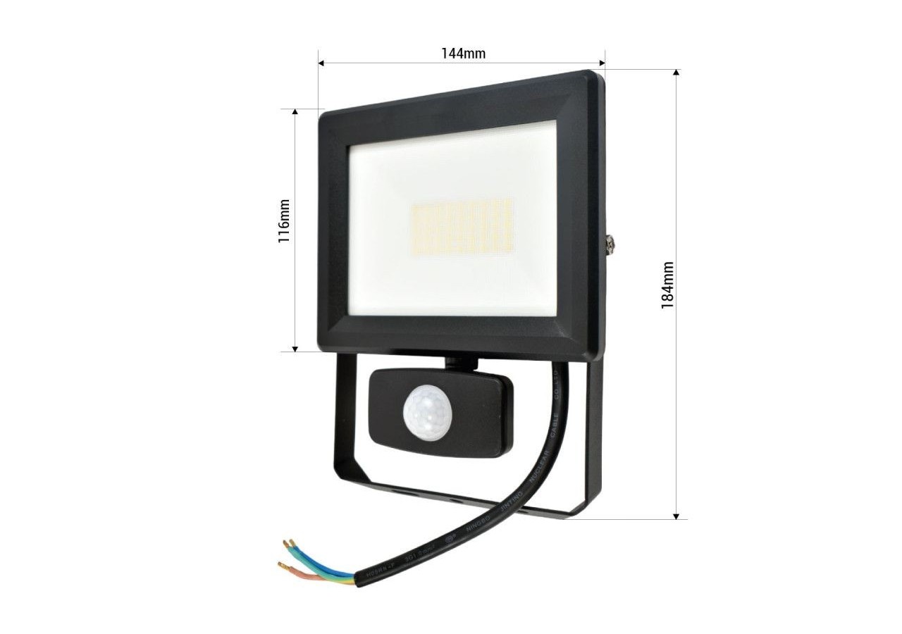 Projecteur LED extérieur avec capteur PIR - IP54 - 120 degrés - 4000K- 30W - B1462-S - Barcelona LED