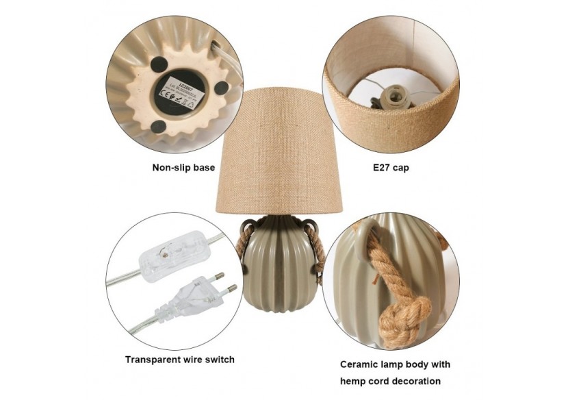 Lampe de table en céramique "Aya" E27 - LC2007 - Barcelona LED