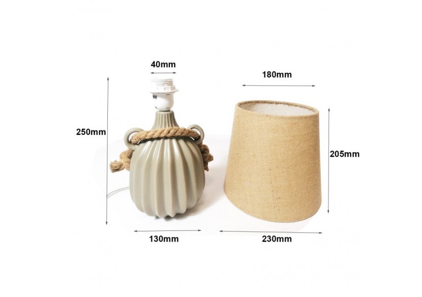 Lampe de table en céramique "Aya" E27 - LC2007 - Barcelona LED