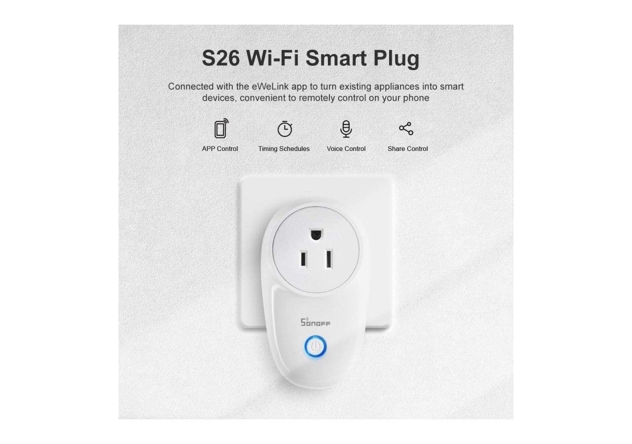 Prise intelligente WiFi | SONOFF S26 - SONOFFS26-DE - Barcelona LED