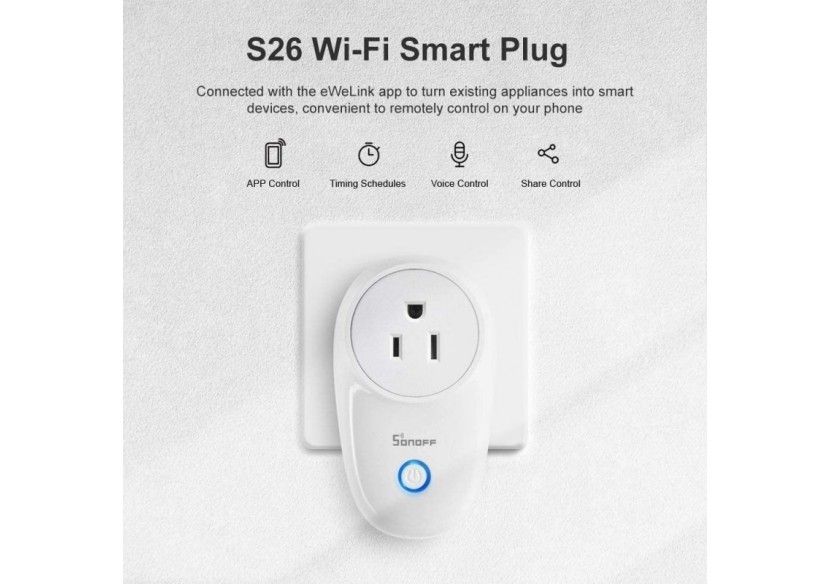 Prise intelligente WiFi | SONOFF S26 - SONOFFS26-DE - Barcelona LED