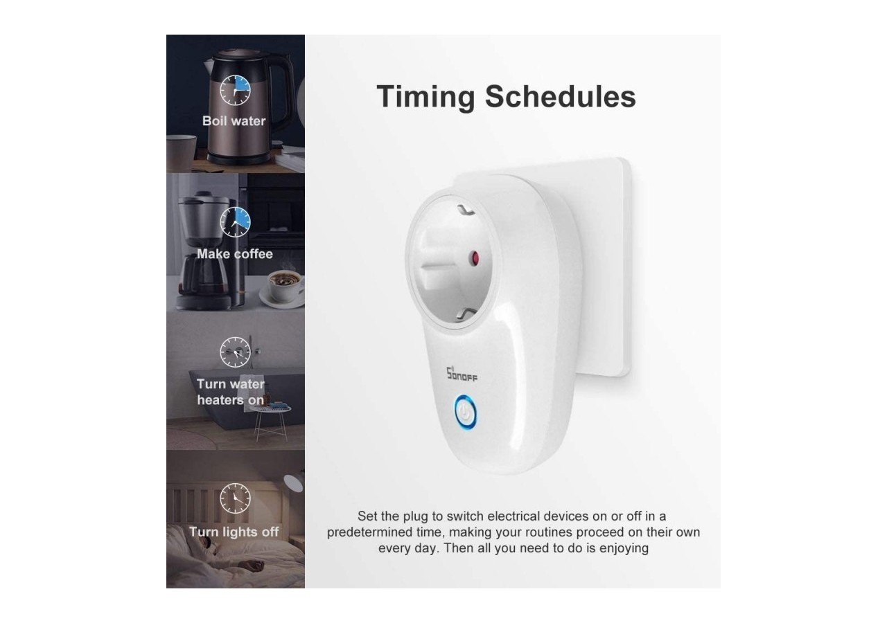 Prise intelligente WiFi | SONOFF S26 - SONOFFS26-DE - Barcelona LED