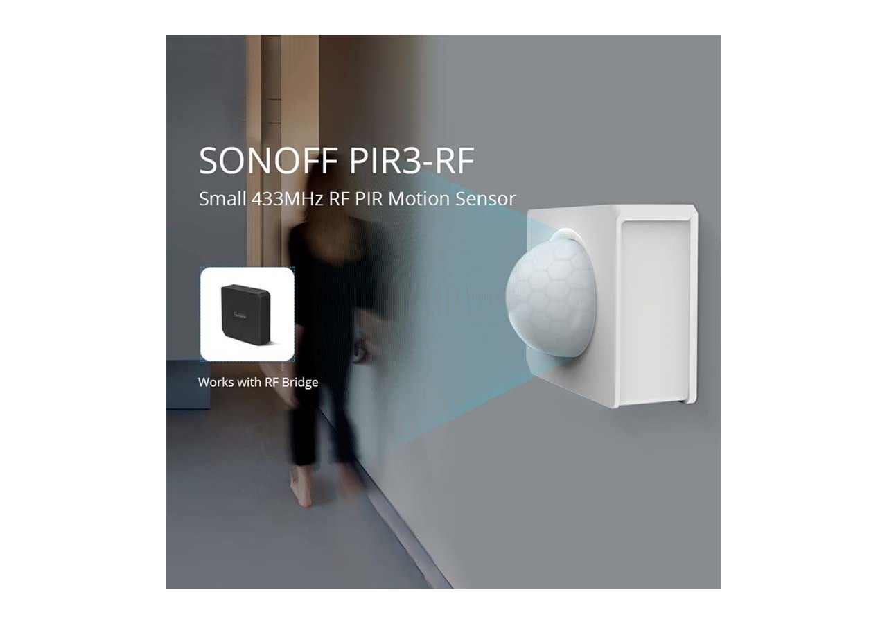 Capteur de présence 433Mhz RF PIR | SONOFF PIR3 - SONOFFPIR3 - Barcelona LED