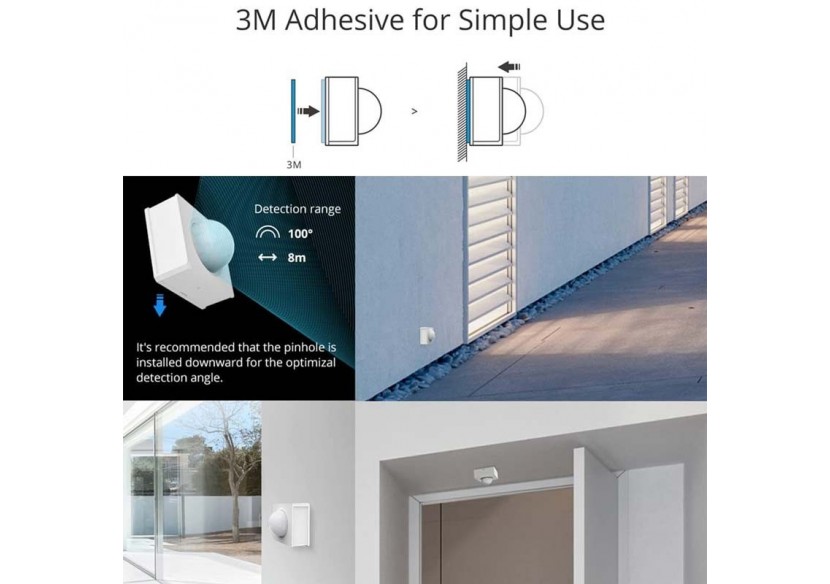 Capteur de présence 433Mhz RF PIR | SONOFF PIR3 - SONOFFPIR3 - Barcelona LED